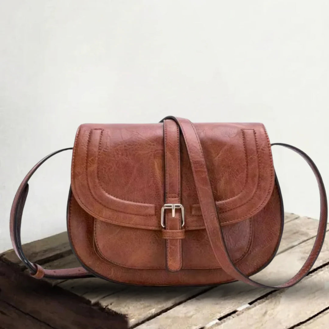 Grace™ | Compact & Elegant — Leather Saddle Bag