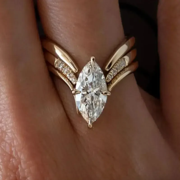 Drop Crown Gold Ring