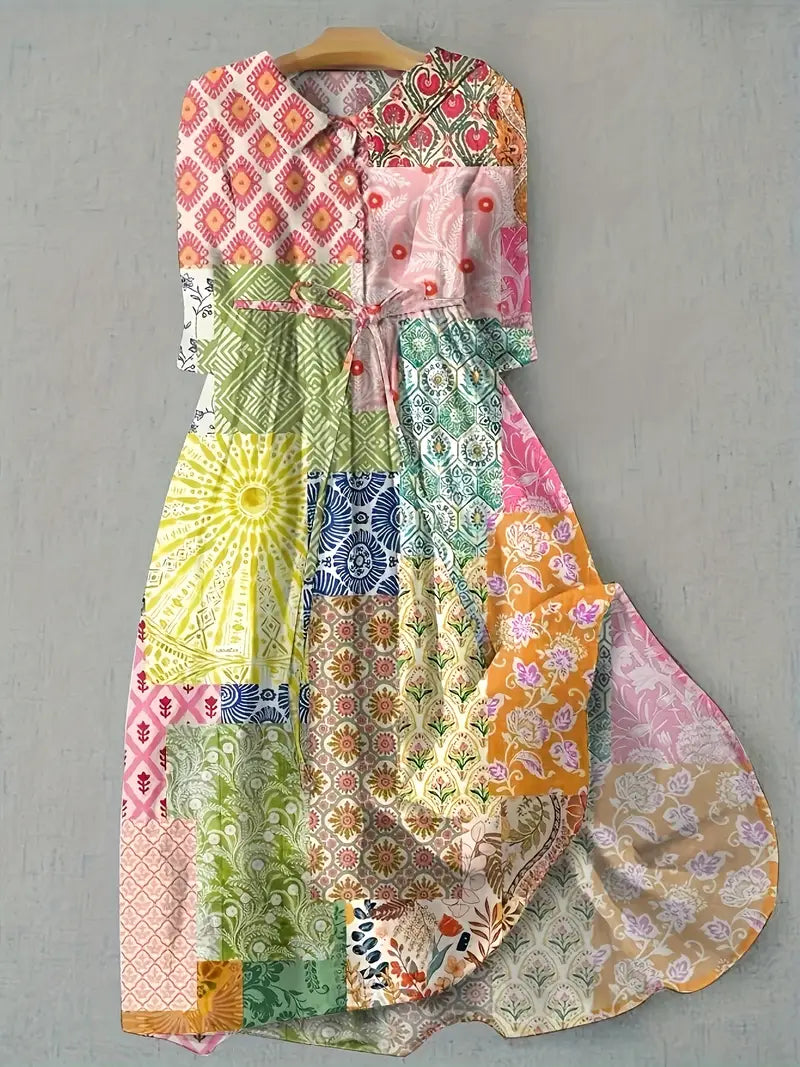 Hilda | Artistic Patchwork Dress