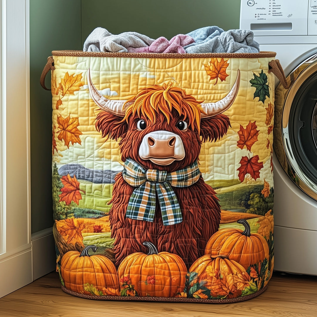 Quilted Cow Laundry Basket Autumn Harvest