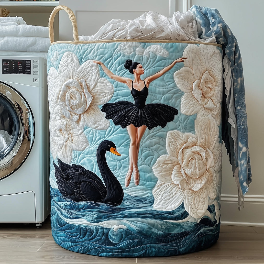 Elegant Quilted Laundry Basket Ballerina