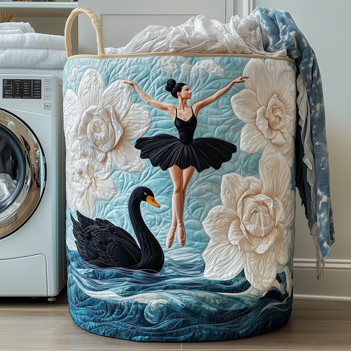 Elegant Quilted Laundry Basket Ballerina