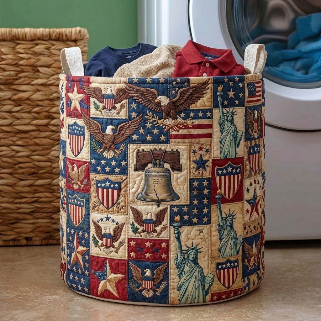 Heritage Freedom Quilted Laundry Basket
