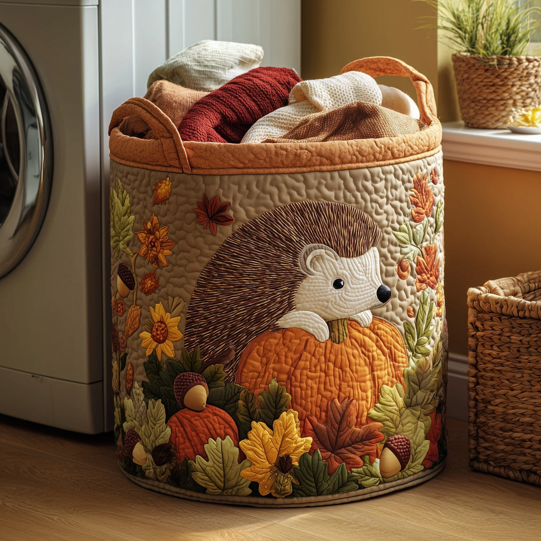Quilted Hedgehog Laundry Basket