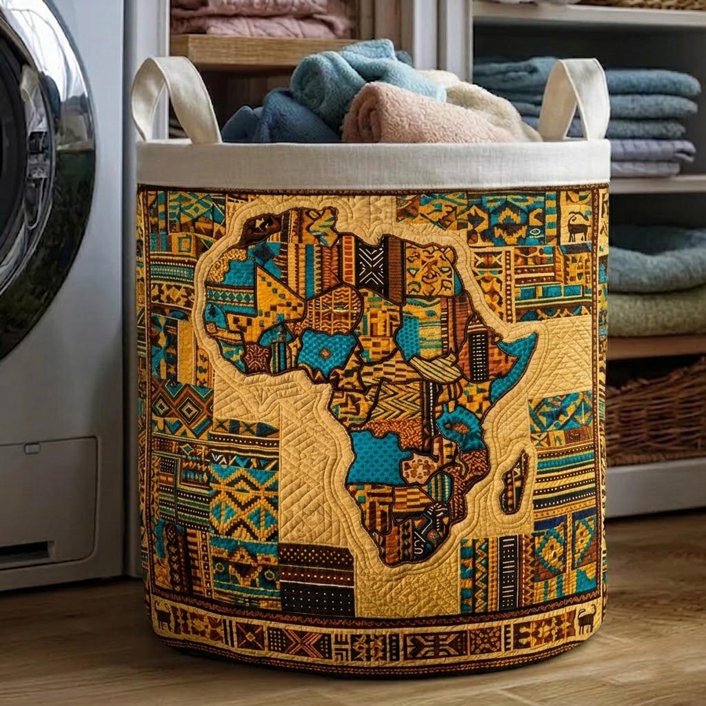 Quilted Laundry Basket Africa Legacy