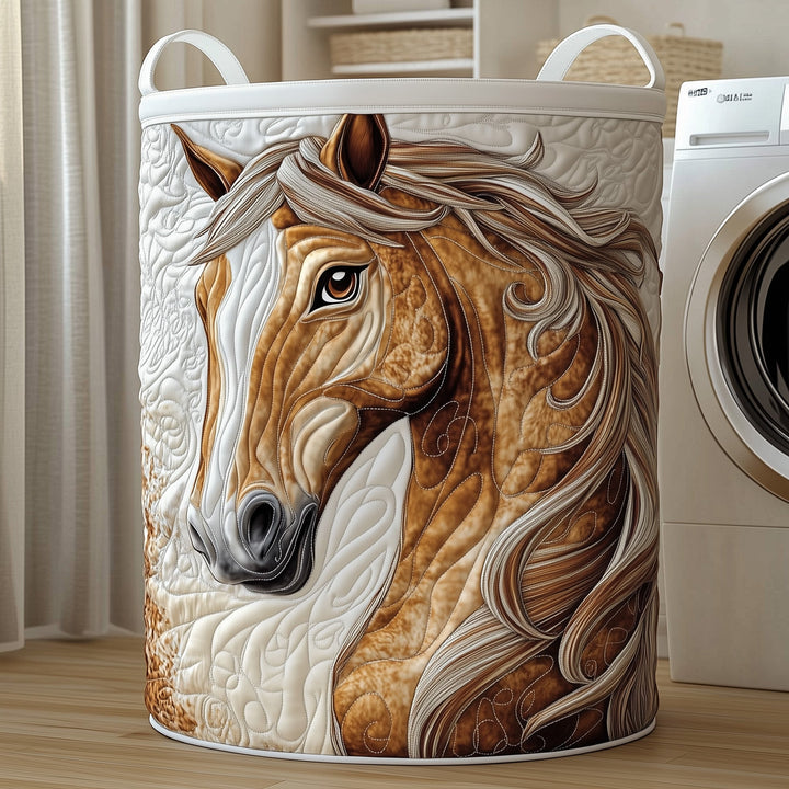 Funky Horse Quilted Laundry Basket