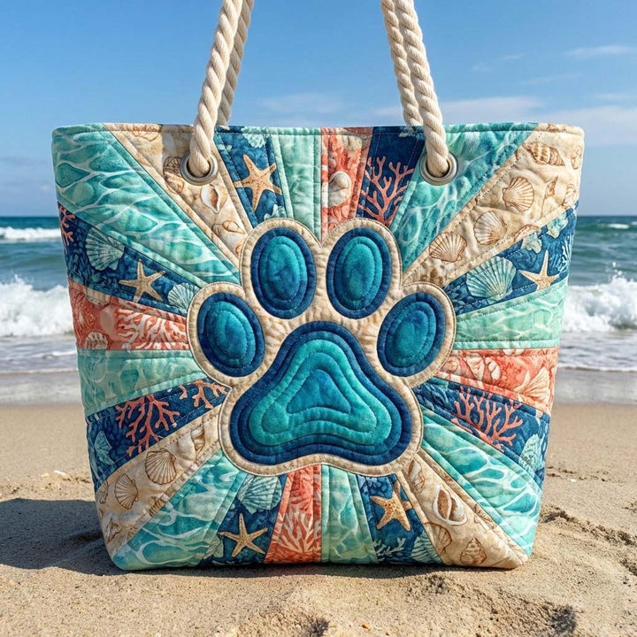 Paw Print Beach Tote