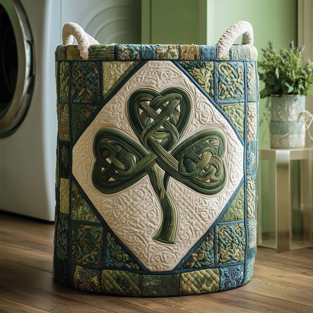 Quilted Laundry Basket Knot Clover