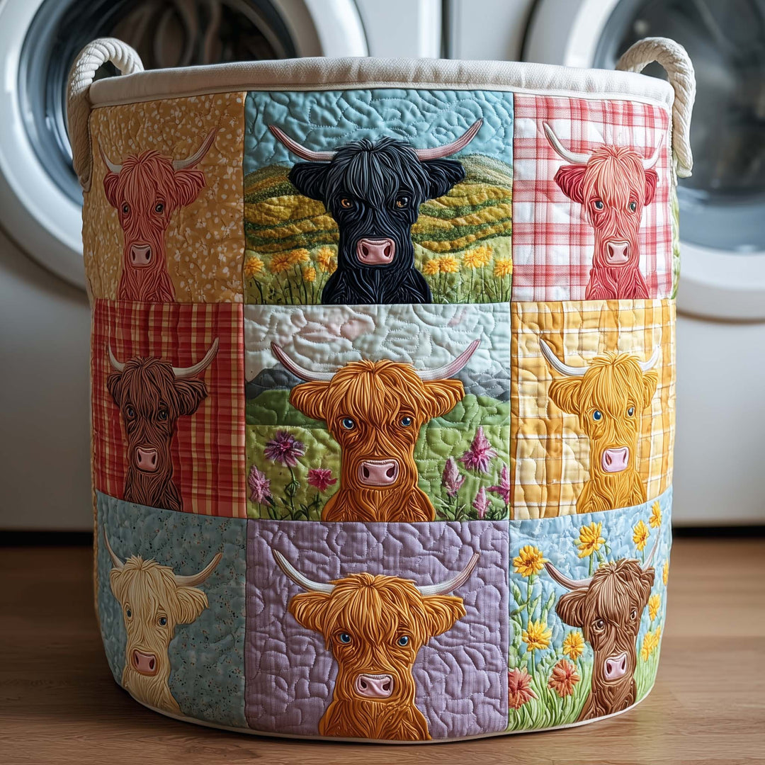 Highland Country Quilted Laundry Basket