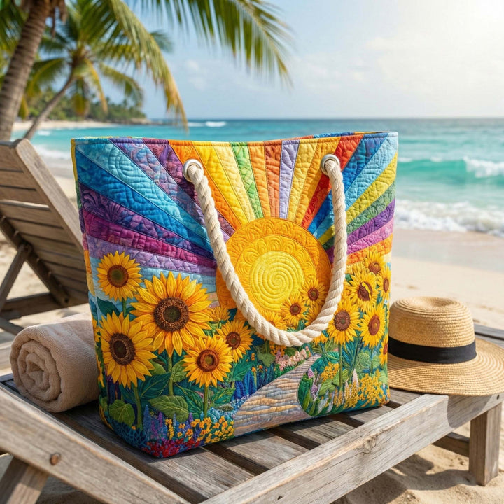 Rainbow Sun Beach Tote