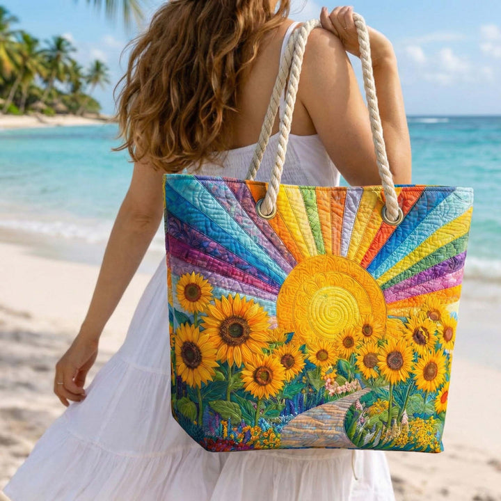 Rainbow Sun Beach Tote