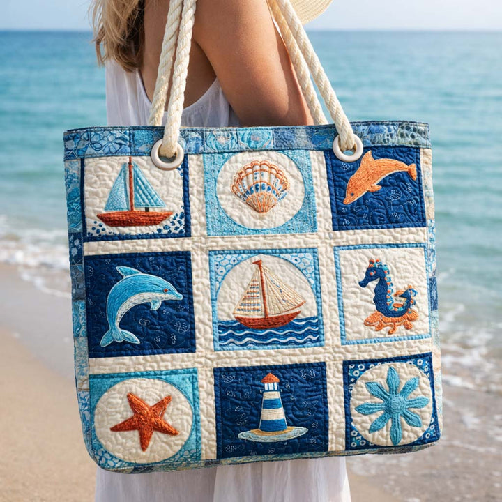 Marine Creatures Beach Tote