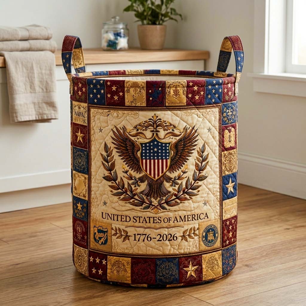 Heritage Quilted Laundry Basket