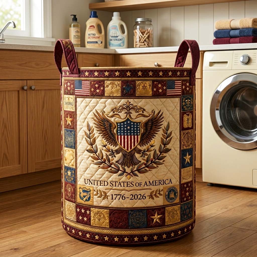 Heritage Quilted Laundry Basket