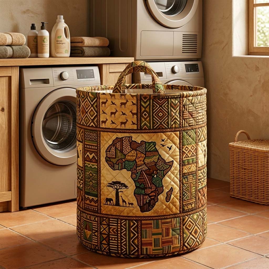 Quilted Laundry Basket Heritage of Africa