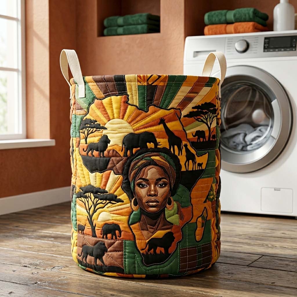 Quilted Laundry Basket Savanna Soul