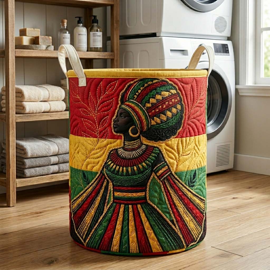 Quilted Laundry Basket Melanin Legacy
