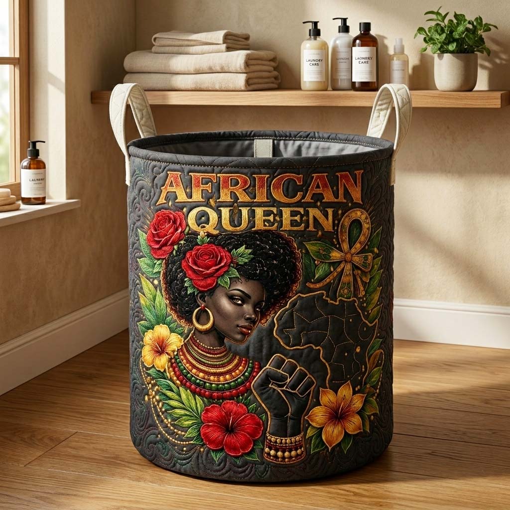 Quilted Laundry Basket Melanin Legacy