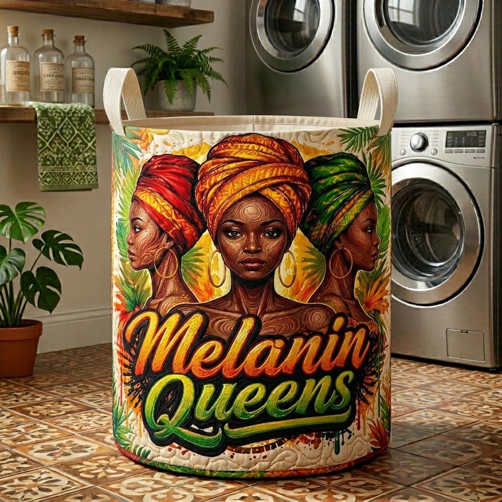 Melanin Legacy Quilted Laundry Basket