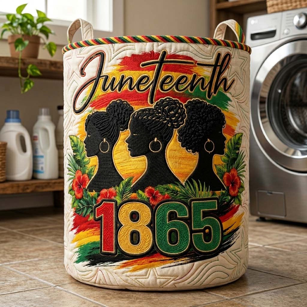 Quilted Laundry Basket Melanin Legacy