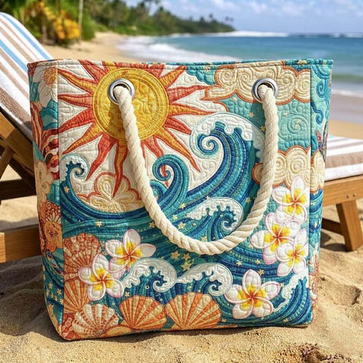 Warm Halo Beach Tote