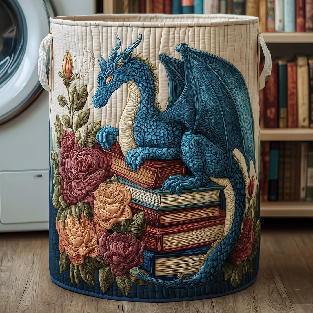 Quilted Laundry Basket Library Dragon