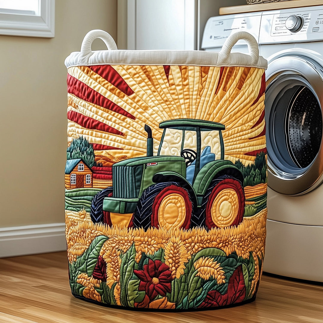 Quilted Laundry Basket Prairie Breeze