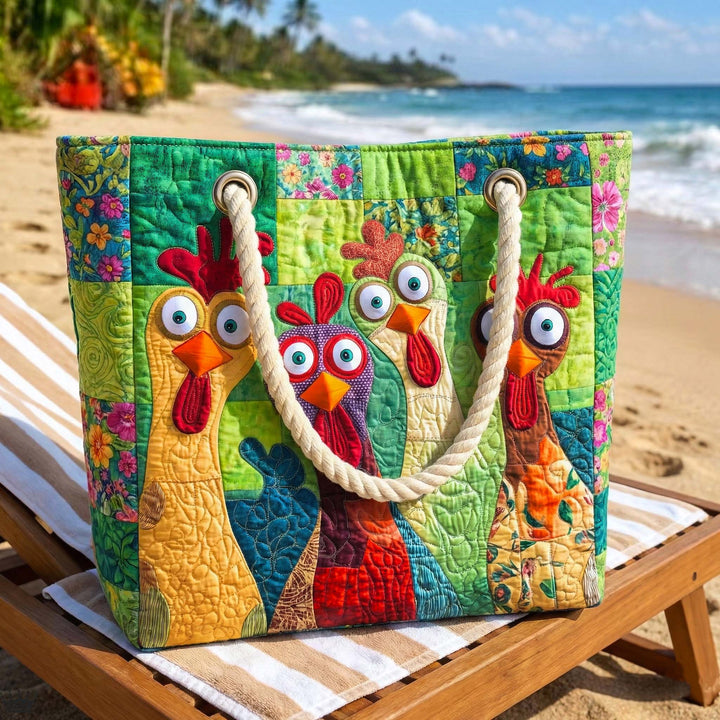 Funky Chicken Beach Tote