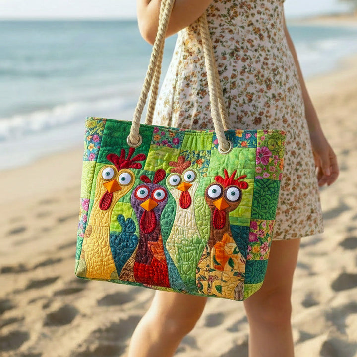 Funky Chicken Beach Tote