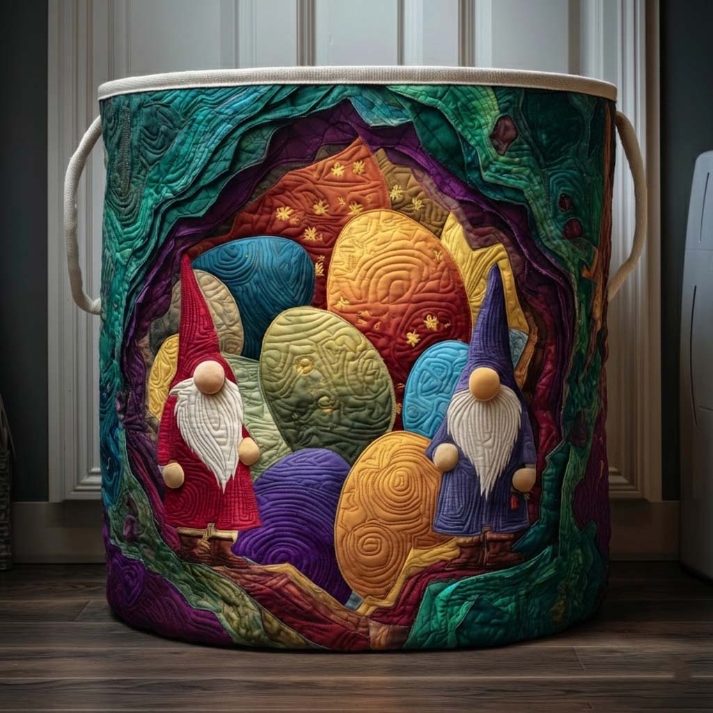 Quilted Easter Bunny Laundry Basket