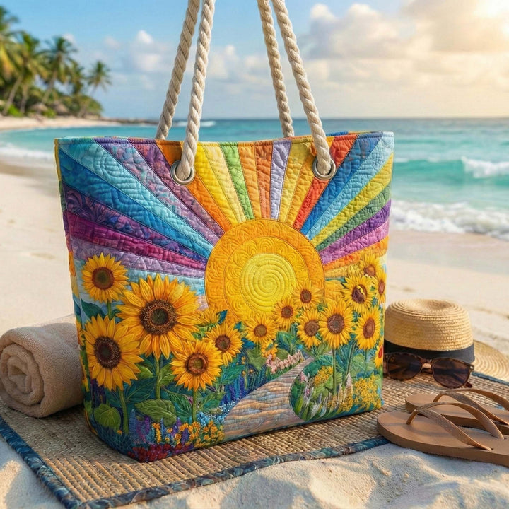 Rainbow Sun Beach Tote