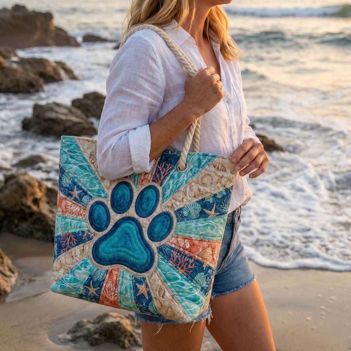 Paw Print Beach Tote