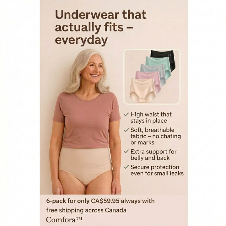 Comfora™ | 6-Pack Breathable & Comfortable High-Waisted Briefs with Tummy Support