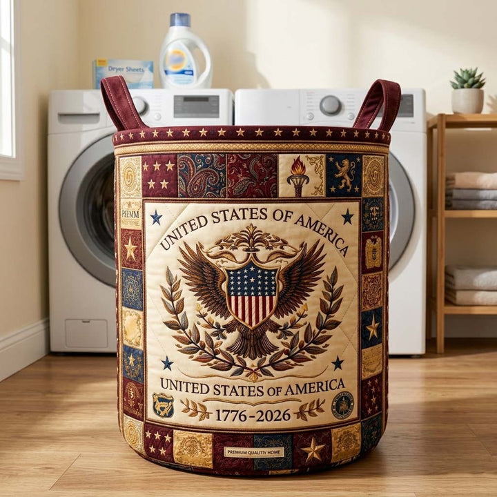 Heritage Quilted Laundry Basket