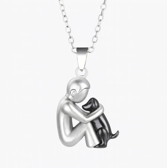 Embrace Dog Pendant Necklace – A Symbol of Love & Loyalty