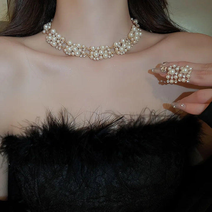 Timeless Pearl & Crystal Jewellery Set