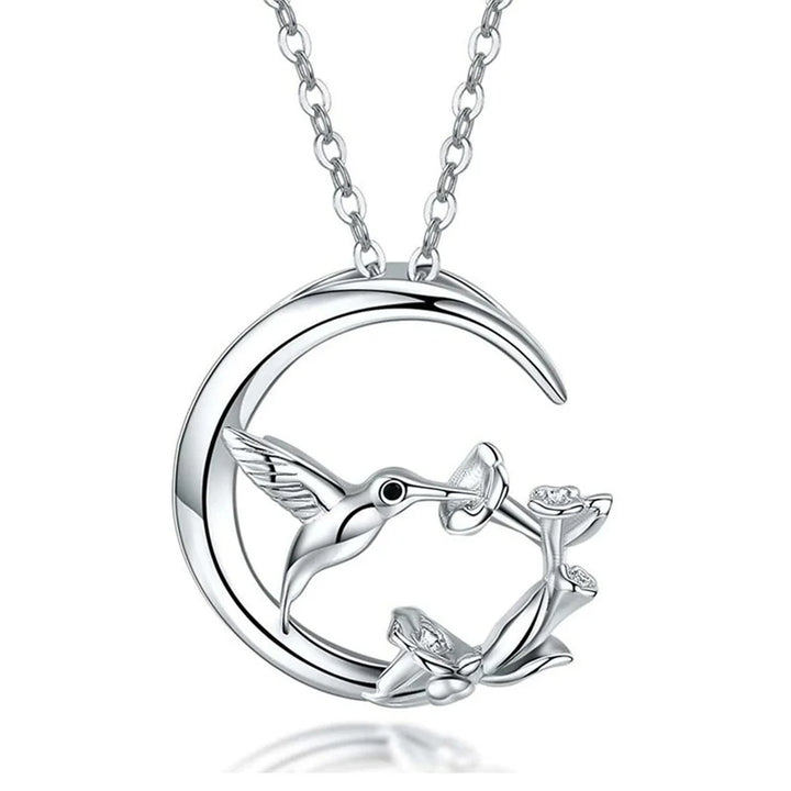 Moonbird Pendant Necklace – Vintage Silver