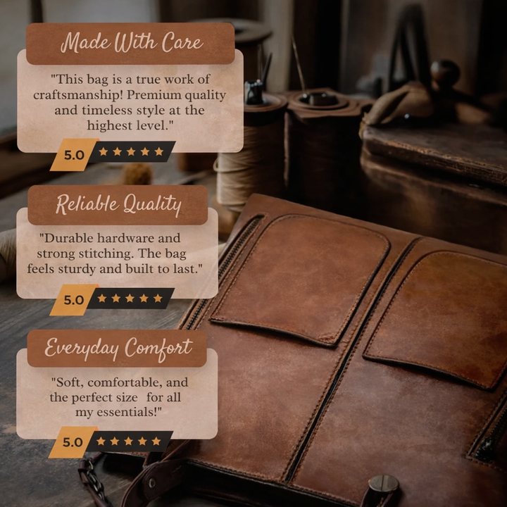 Ilse™ | Stay Organized in Style — Spacious Leather Tote