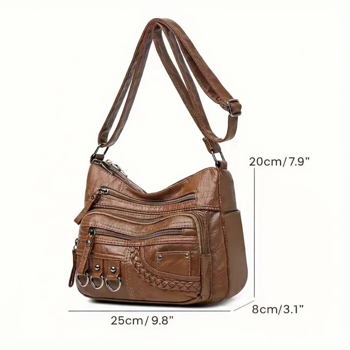 Ava™ | Never Forget a Thing — Spacious Leather Shoulder Bag