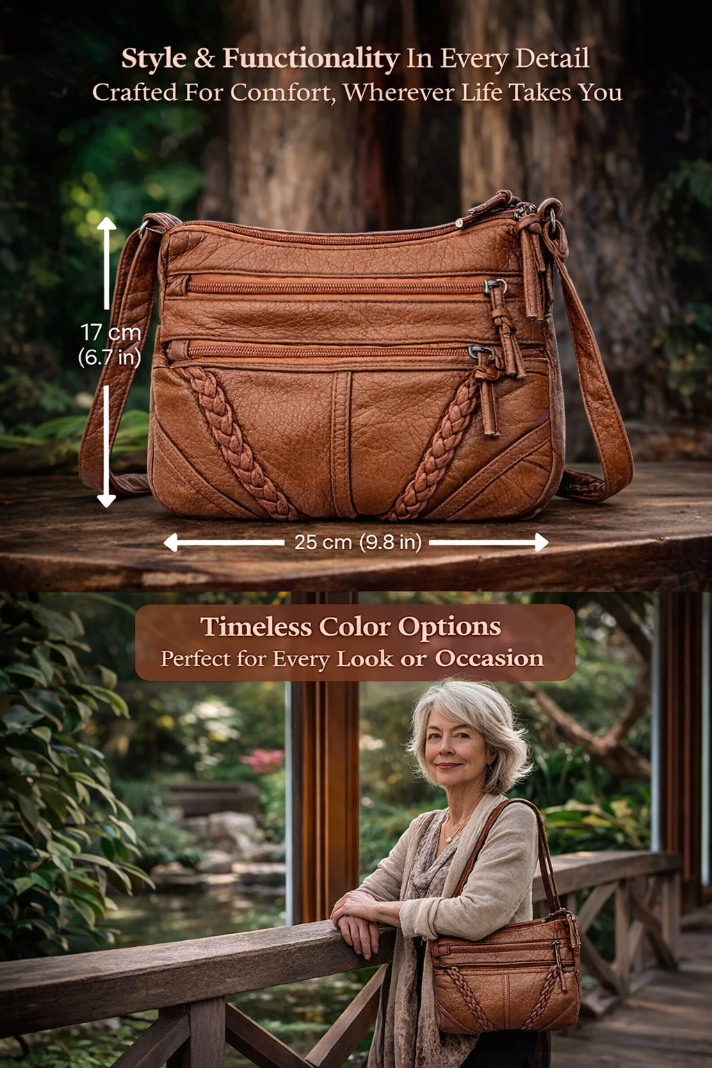 Emma™ | Lightweight & Practical — Everyday Leather Bag