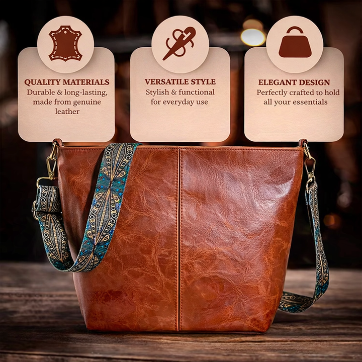 Avery™ | Spacious & Organized — Leather Work Bag with Compartments