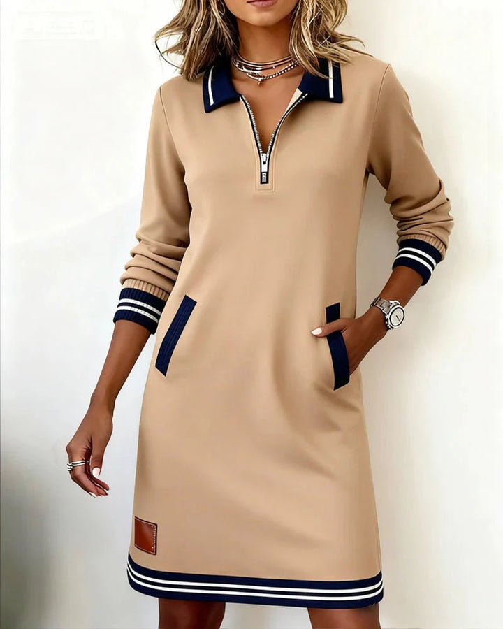 Elara | Long Sleeve Cotton Dress