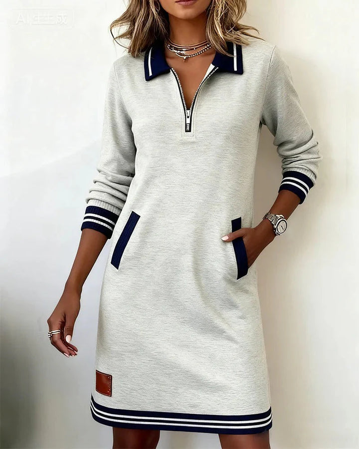 Elara | Long Sleeve Cotton Dress