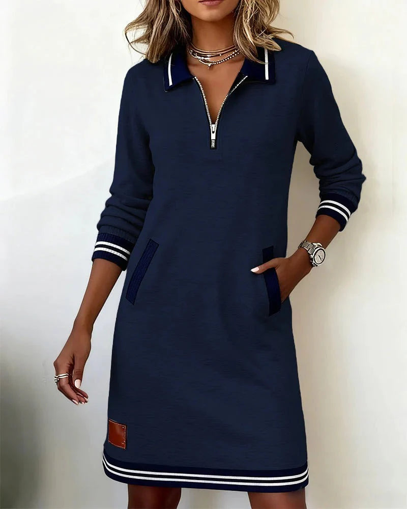 Elara | Long Sleeve Cotton Dress