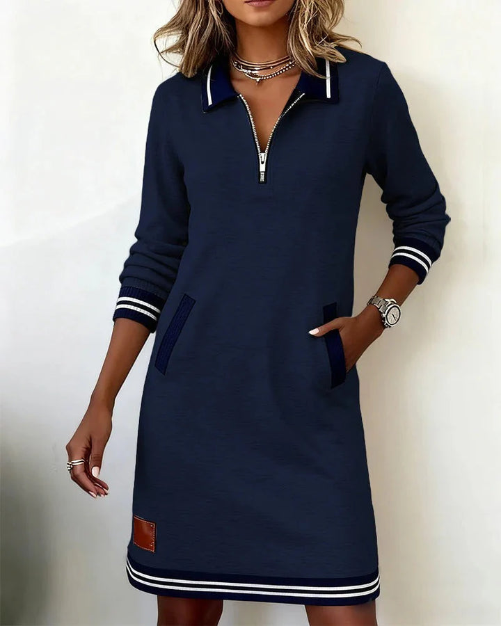 Elara | Long Sleeve Cotton Dress