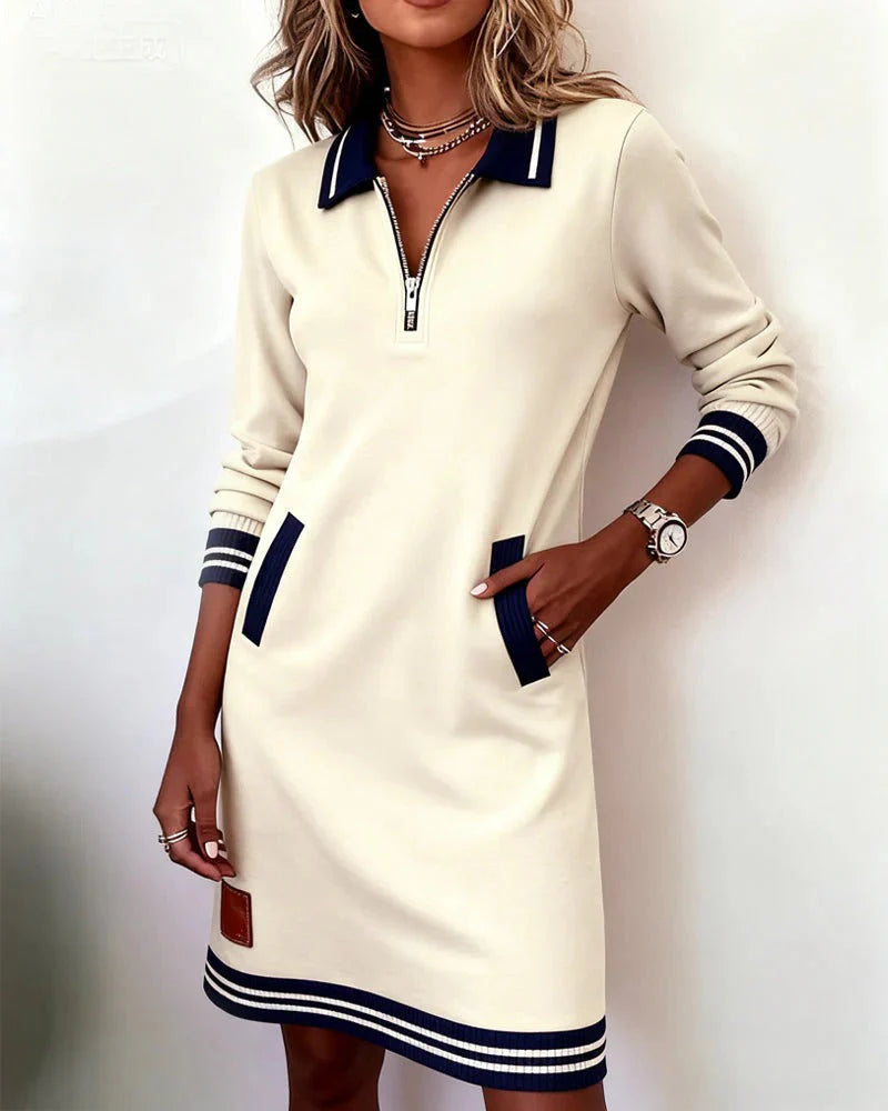 Elara | Long Sleeve Cotton Dress