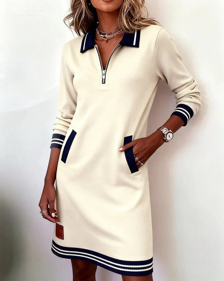 Elara | Long Sleeve Cotton Dress