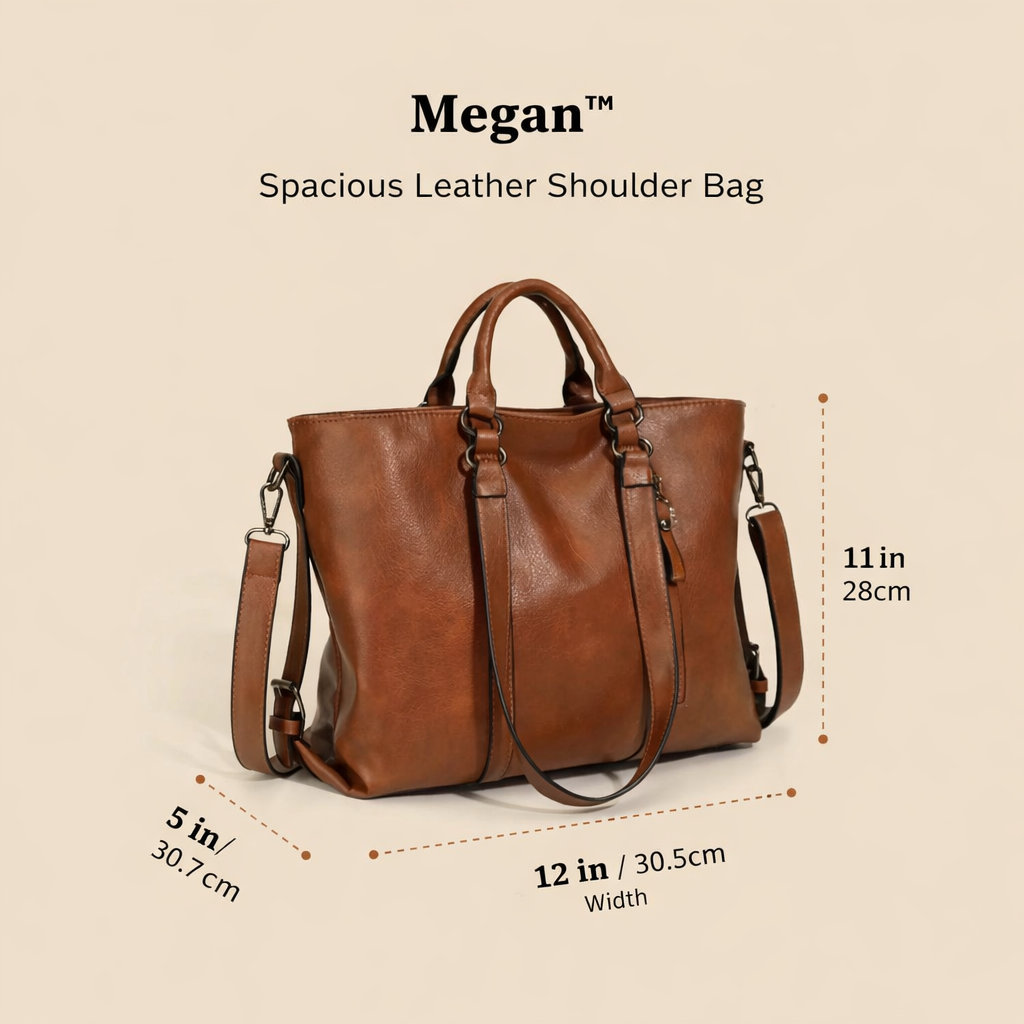 Megan™ | Effortless Comfort — Spacious Leather Shoulder Bag
