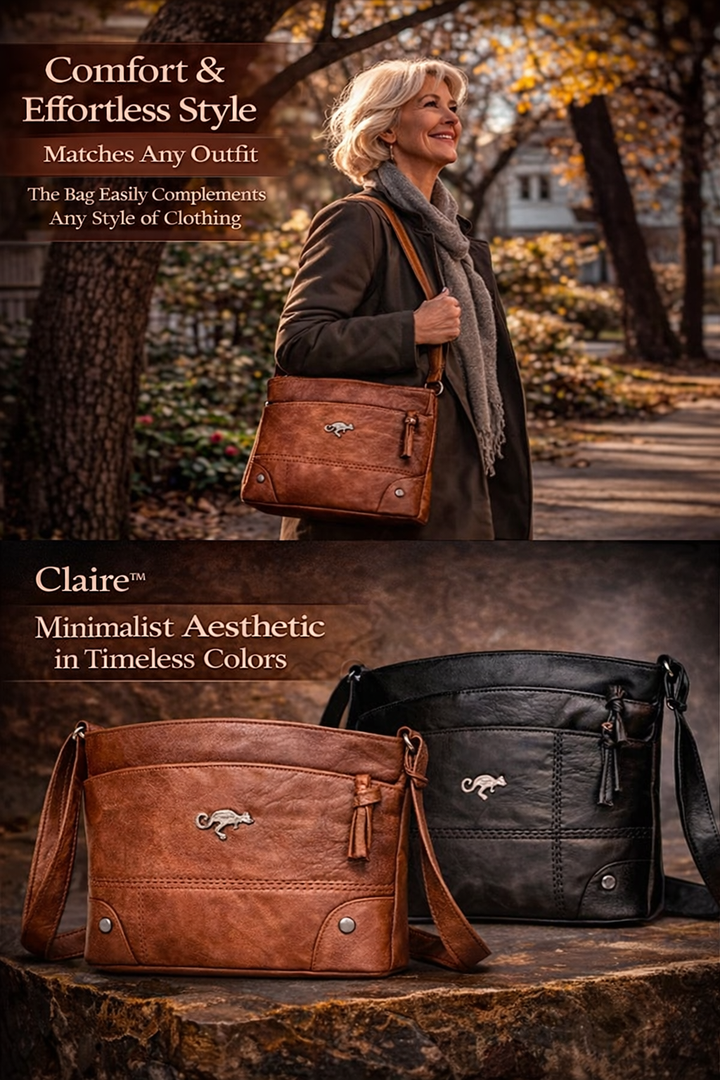 Claire™ | Timeless Elegance — Leather Shoulder Bag