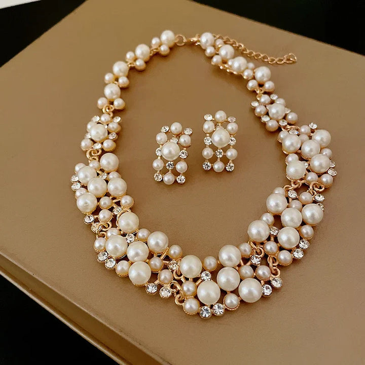 Timeless Pearl & Crystal Jewellery Set
